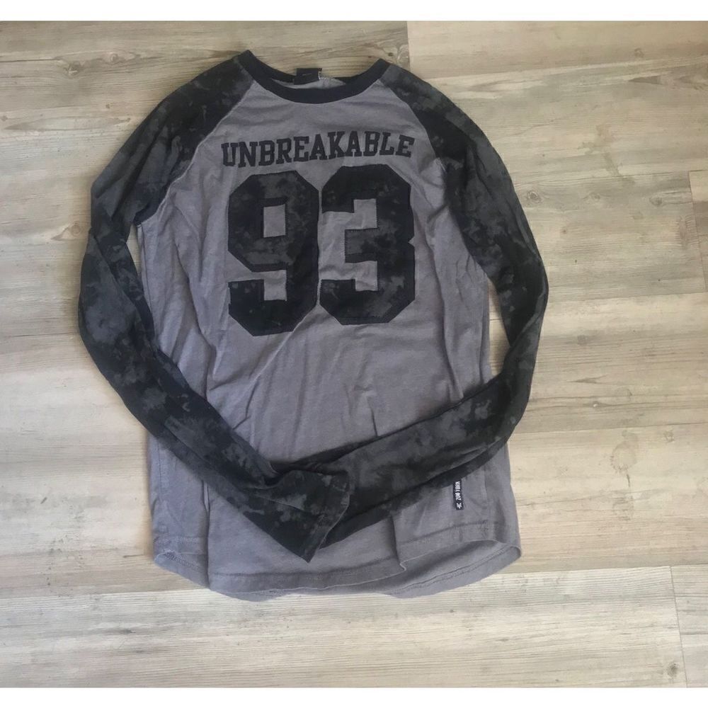 NWOT~Zoo York Black/Gray Tie Dye “Unbreakable” Long Sleeve Jersey Sz Medium